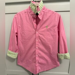 Ralph Lauren Pink and Green Women’s Button Down Shirt